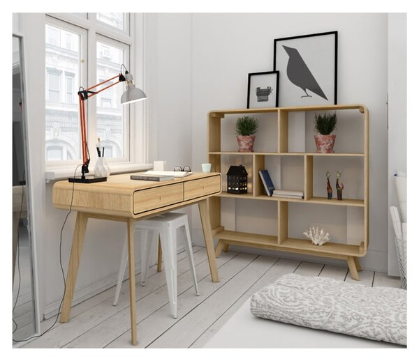 Biblioteka u dekoru hrasta u prirodnoj boji 122x126 cm Caitlin – Støraa