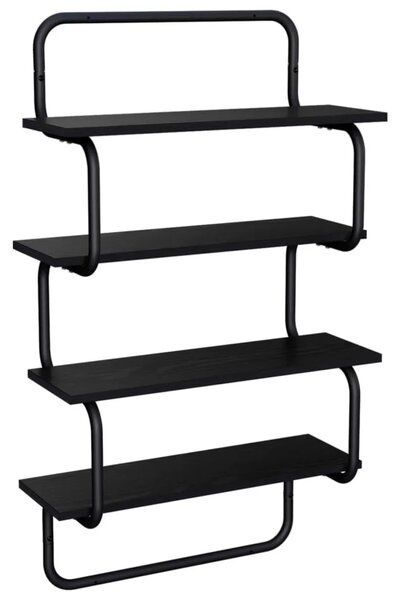Polica sa 4 nivoa Crni hrast 40 x 24 5 x 104 cm - Crni hrast 40 cm 4 razine