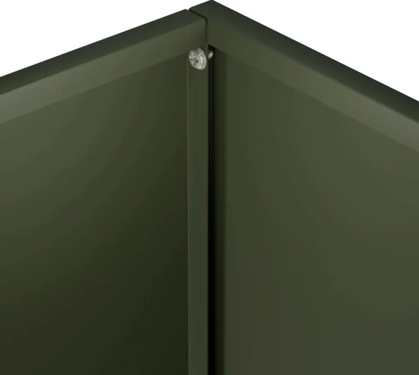 Vrtna saksija Maslinastozelena 50 x 20 x 75 cm Čelična vrata - Maslinastozelena 50 x 20 x 75 cm 1