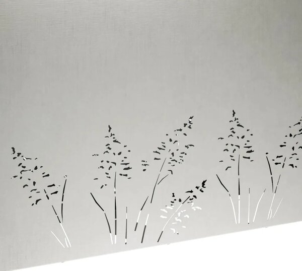 Vrtna saksija Srebrna 100 x 30 x 49 cm Nehrđajući čelik - Nehrđajući čelik 100 x 30 x 49 cm 1