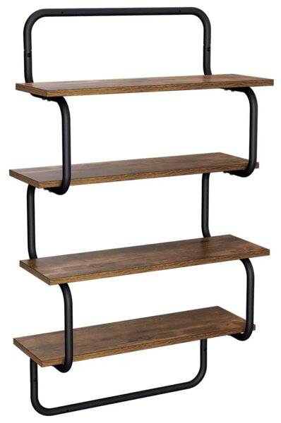 Polica sa 4 nivoa Dimljeni hrast 40 x 24 5 x 104 cm - Dimljeni hrast 40 cm 4 razine