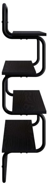 Polica sa 4 nivoa Crni hrast 40 x 24 5 x 104 cm - Crni hrast 40 cm 4 razine