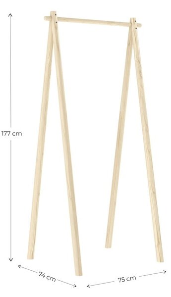Stalak za odjeću od borovine Hongi - Karup Design