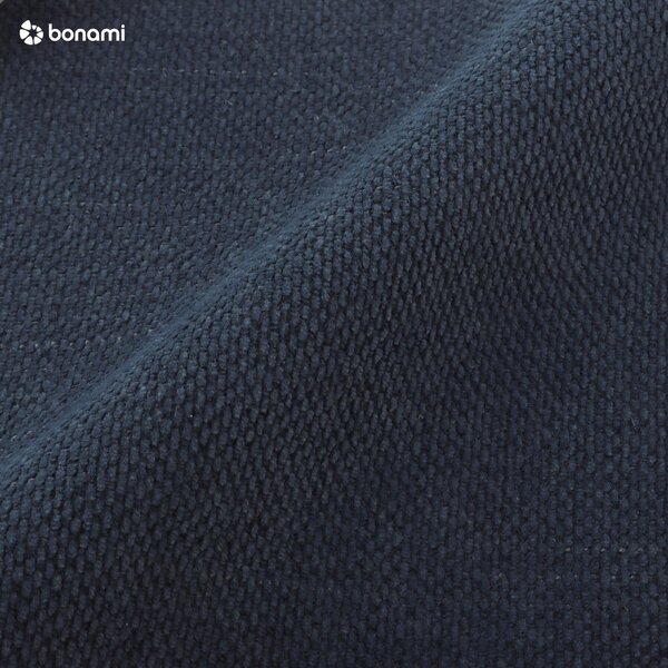 Tamno plavi tapecirani bračni krevet s prostorom za pohranu s podnicom 180x200 cm Lupine – Micadoni