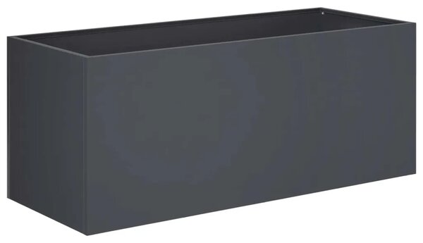 Vrtna saksija 2 kom. Antracit 100 x 40 x 40 cm Čelična vrata - Antracit 100 x 40 x 40 cm 2