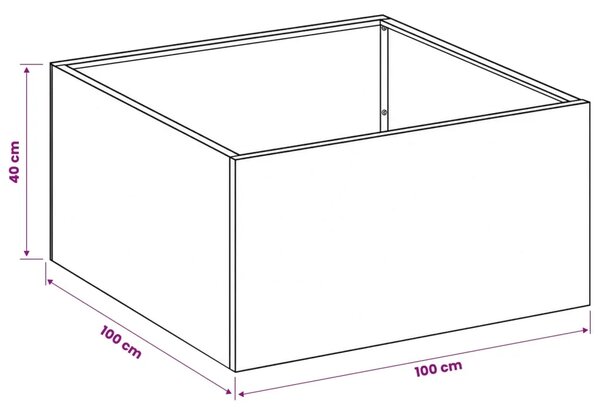 Vrtna saksija 2 kom. Maslinastozelena 100 x 100 x 40 cm - Maslinastozelena 100 x 100 x 40 cm 2
