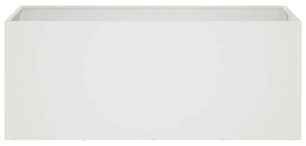 Vrtna saksija 2 kom. Bijela 100 x 40 x 40 cm Čelična vrata - Bijela 100 x 40 x 40 cm 2