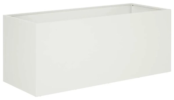 Vrtna saksija 2 kom. Bijela 100 x 40 x 40 cm Čelična vrata - Bijela 100 x 40 x 40 cm 2