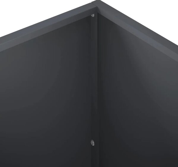 Vrtna saksija 2 kom. Antracit 100 x 40 x 40 cm Čelična vrata - Antracit 100 x 40 x 40 cm 2