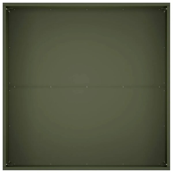 Vrtna saksija 2 kom. Maslinastozelena 100 x 100 x 40 cm - Maslinastozelena 100 x 100 x 40 cm 2