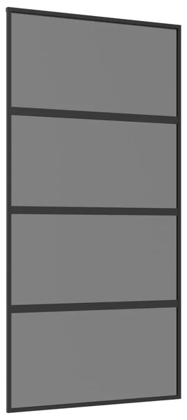 Klizna vrata 102.5 x 205 cm Kaljeno Staklo i Aluminij - Crna 102 5 x 205 cm Tamno prozirno
