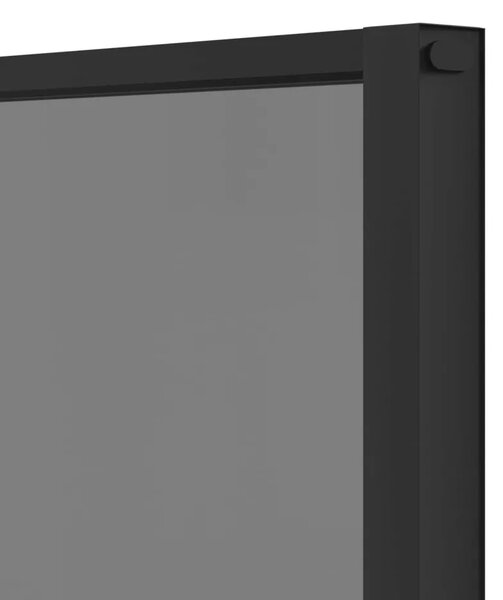 Unutarnja vrata 76 x 201 5 cm Kaljeno Staklo i Aluminij - Crna 76 x 201 5 cm 3 vodoravne šipke