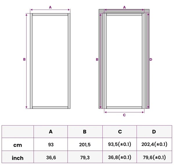 Unutarnja vrata 93 x 201 5 cm Kaljeno Staklo i Aluminij - Crna 93 x 201 5 cm 3 vodoravne šipke
