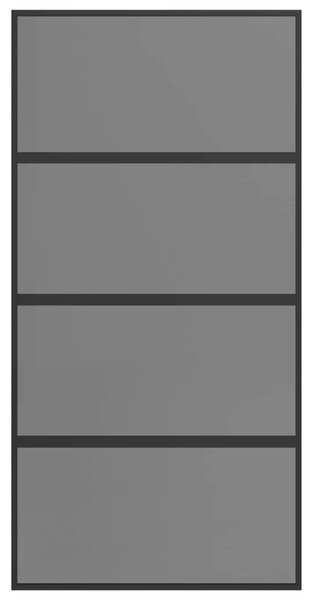 Klizna vrata 102.5 x 205 cm Kaljeno Staklo i Aluminij - Crna 102 5 x 205 cm Tamno prozirno