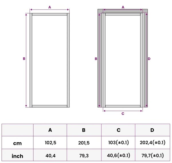 Unutarnja vrata 102 5 x 201 5 cm Kaljeno Staklo i Aluminij - Crna 102 5 x 201 5 cm 3 vodoravne šipke