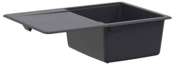 Jednostruki kuhinjski sudoper Granit 67 x 46 x 19 cm Grafitna - Grafitna 670 x 460 mm