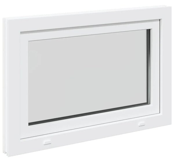 Prozor za podrum RISOR 95 x 50 cm PVC i prozirno staklo - Bijela 95 x 50 cm (Troslojni) Nagibanje i okretanje lijevo