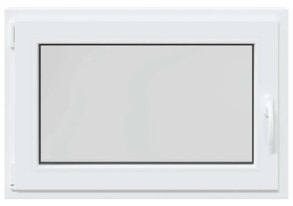 Prozor za podrum RISOR 95 x 50 cm PVC i prozirno staklo - Bijela 95 x 50 cm (Troslojni) Nagibanje i okretanje lijevo
