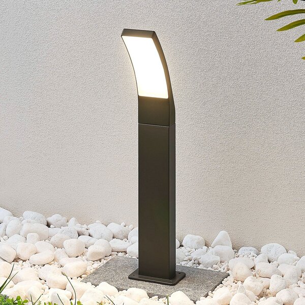 Lindby LED putna svjetiljka Ilvita, 60 cm, antracit, metal, IP54, Crno, Aluminij