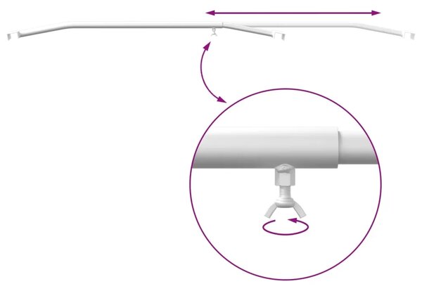 Kuka za platna za prikolice Srebrna 102-155 cm Aluminij - 102-155 cm 1