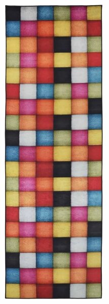 Traka za tepih LESAKA šareni 50 x 100 cm Dijamantni baršun - Šareni karirani uzorak 50 x 100 cm