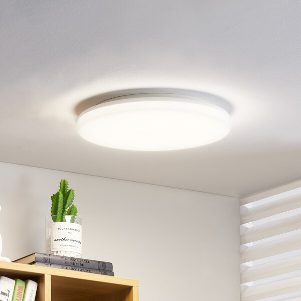 PRIOS Prios Artin LED stropna svjetiljka, senzor, okrugla, 33 cm, Bijela, kupaonica, Plastika