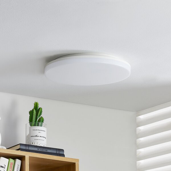 PRIOS Prios Artin LED stropna svjetiljka, senzor, okrugla, 33 cm, Bijela, kupaonica, Plastika