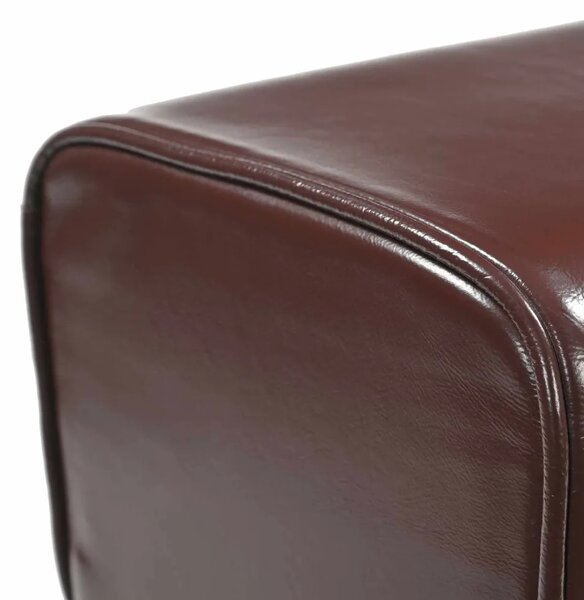 Klupa Tamno smeđa 110 x 30 x 45 cm Prava koža - Tamno smeđa