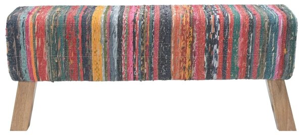 Klupa 110 x 30 x 45 cm Prava koža Šareni - Šareni