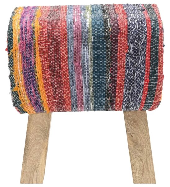 Klupa 40 x 30 x 45 cm Prava koža Šareni - Šareni