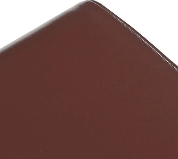 Klupa 60 x 30 x 45 cm Prava koža Tamno smeđa - Tamno smeđa