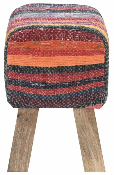 Klupa 40 x 30 x 45 cm Prava koža Šareni - Šareni
