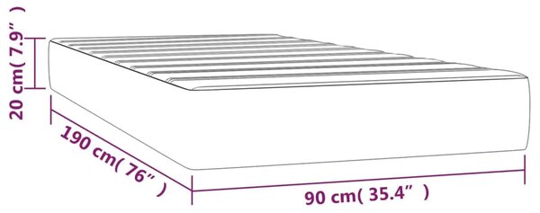 Madrac s džepičastim oprugama srednje tvrdoće plavi 90x190x20 cm - OUTLET - NEPREUZETO