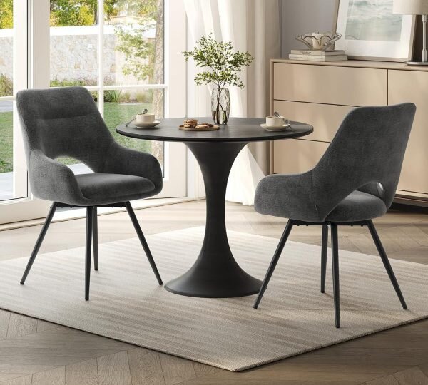Okretne blagovaonske stolice 44D x 42Š x 86,5V cm - Siva