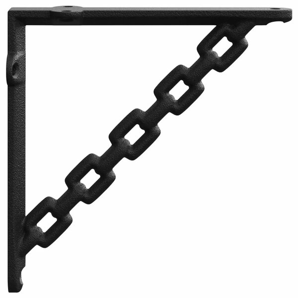 Nosači za zidne police 12 kom. Crna 21 x 21 x 3.5 cm Čelik - Crna 21 x 21 cm 12