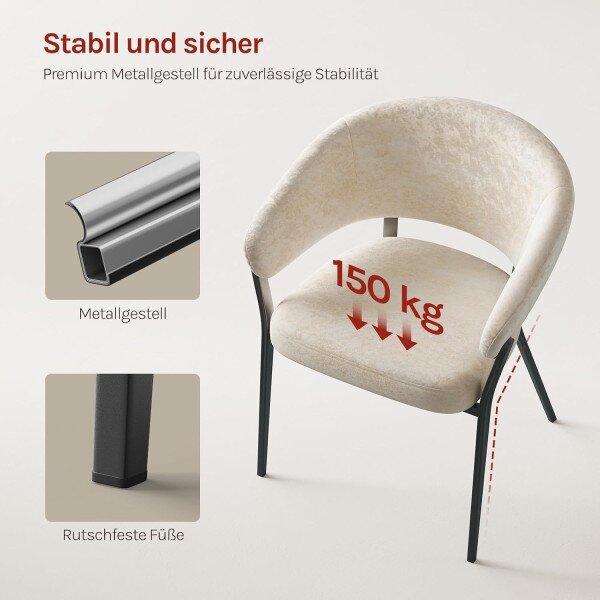 Blagovaonske stolice 41,5 D x 40 Š x 77,5 V cm - Siva