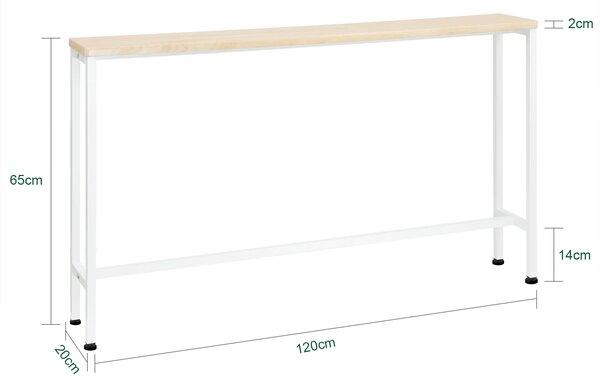Konzolni stol D120 x Š20 x V65 cm