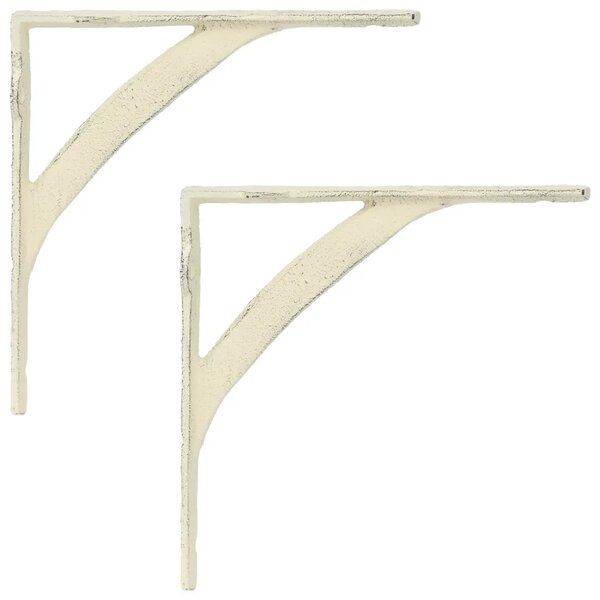 Nosači za zidne police 2 kom. Antič White 21 x 21 x 3.5 cm - antično bijela 21 x 21 cm 2