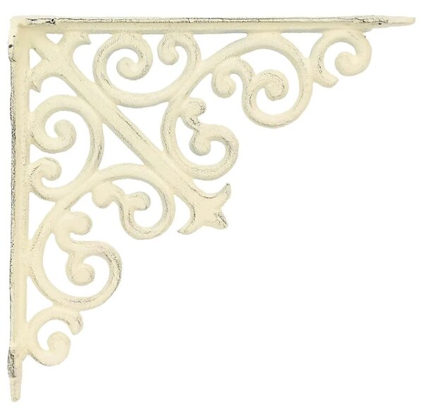 Nosači za zidne police 12 kom. Antič White 9 5 x 9 5 x 3 cm - antično bijela 10 x 10 cm 12