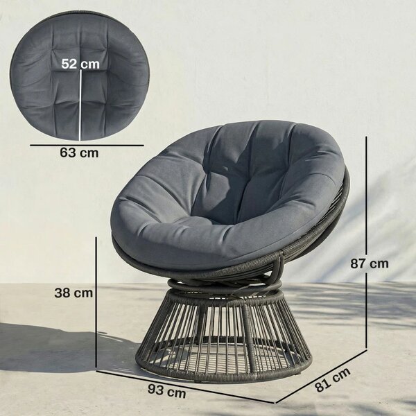 Papasan stolica okretna za 360°