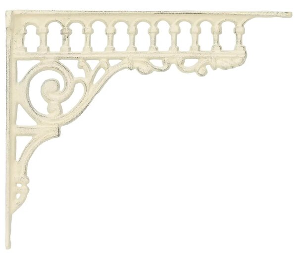 Nosači za zidne police 12 kom. Antič White 27 5 x 23 x 4 cm - antično bijela 12