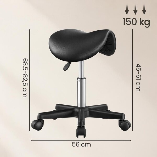 Stolica sa sjedištem, ergonomska stolica na kotačiće od PU kože