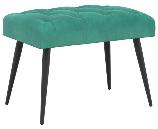 Klupa s gumbastim tkanjem Tirkizna 60 x 40 x 45 cm Baršun - Tirkizna 60 x 40 x 45 cm