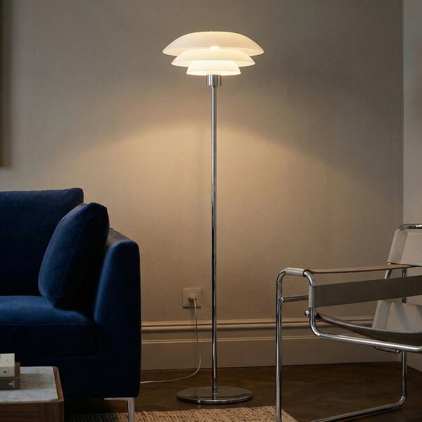Podne Lampa Dyberg Larsen, DL31, Bijela, Dnevna soba, Staklo, Skandinavski