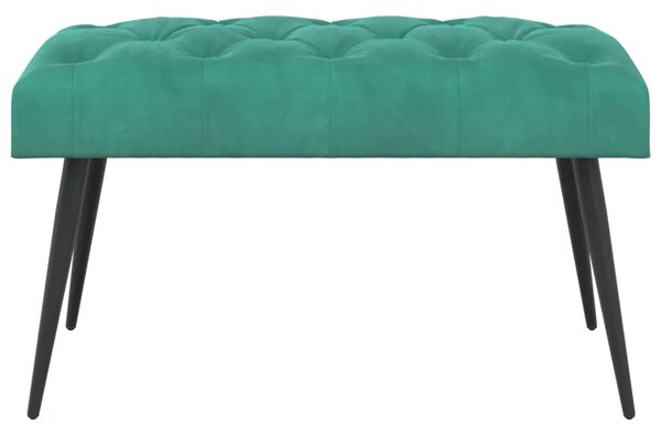 Klupa s gumbastim tkanjem Tirkizna 80 x 40 x 46 cm Baršun - Tirkizna 80 x 40 x 46 cm