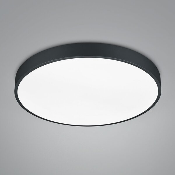 Trio Lighting LED stropna svjetiljka Waco, CCT, Ø 49,5 cm, mat crna, prigušiva, Crno, Dnevni boravak/blagovaonica, Metal