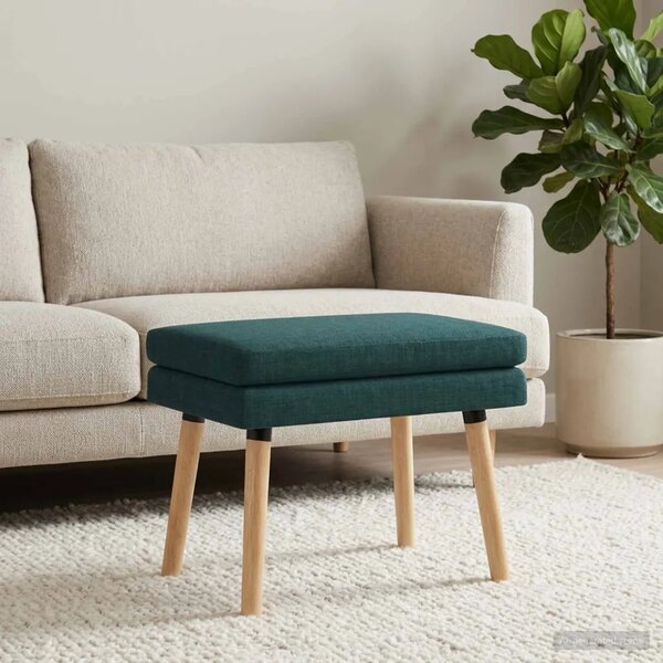 Klupa s dvostrukim slojem Tamnozelena 60 x 40 x 46 cm Tkanina - Tamnozelena 60 x 40 x 46 cm