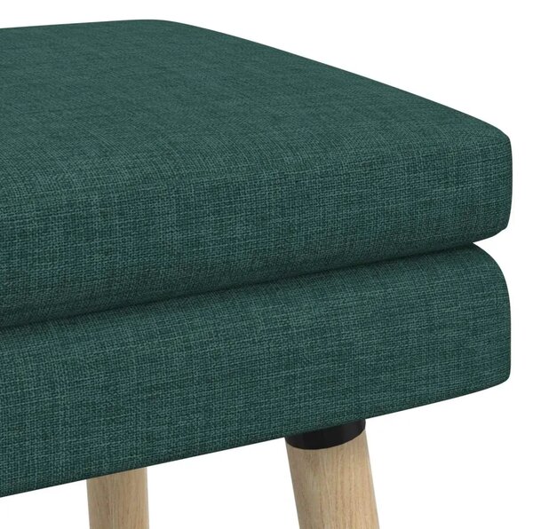 Klupa s dvostrukim slojem Tamnozelena 60 x 40 x 46 cm Tkanina - Tamnozelena 60 x 40 x 46 cm