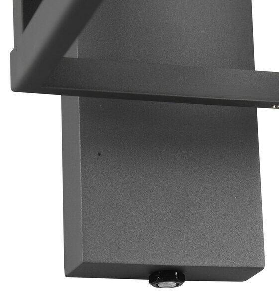 Trio Lighting Lunga vanjska zidna svjetiljka sa senzorom za sumrak, Crno, Metal