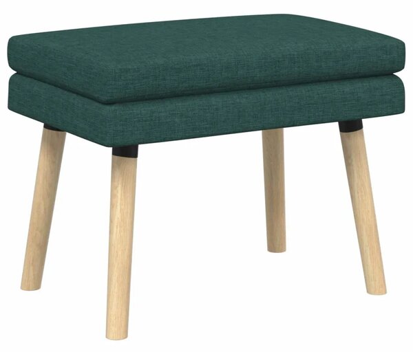 Klupa s dvostrukim slojem Tamnozelena 60 x 40 x 46 cm Tkanina - Tamnozelena 60 x 40 x 46 cm